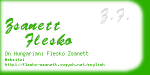 zsanett flesko business card